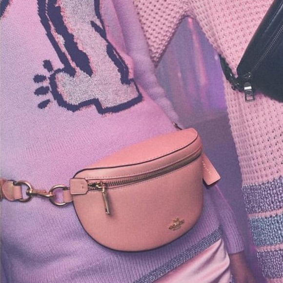 Nwt Selena Gomez coach pink mauve fanny pack - Picture 3 of 7